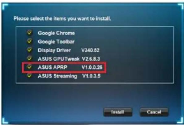 ASUS R72502GD5 - Instalace ASUS APRP v operacním systemd Windows Vista / Windows 8.1/8/7 (32/64 bit) - 2