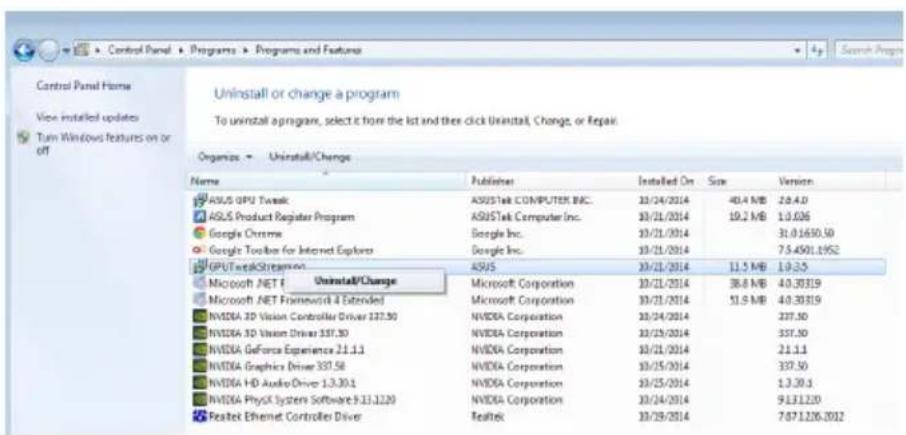 ASUS R72502GD5 - 5.2.1ASUSStreaming unter Windows 8.1/8/7/Vista deinstallieren - 1