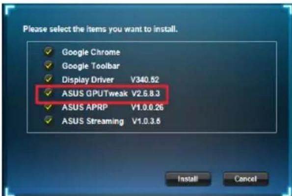 ASUS R72502GD5 - Installation d'ASUS GPU Tweak sous Windows ^串 8.1/8/7/Vista (versions 32 et 64 bits) - 2