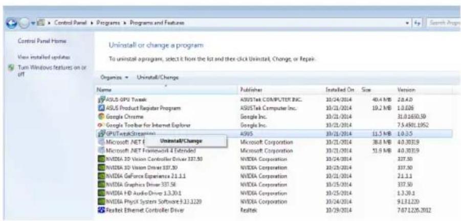 ASUS GT7302GD5BRK - Usuwanie ASUS Streaming w Windows 8.1/8/7/Vista - 1