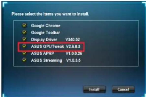 ASUS STRIXR9390XDC38GD5GAMING - Instalace nastroje ASUS GPU Tweak v operacním systemd Windows® Vista / Windows® 8.1 / 8/7 (32/64 bitù) - 2