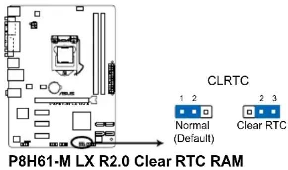 ASUS P8H61M LX PLUS R2.0 - 跳线选择区 - 1