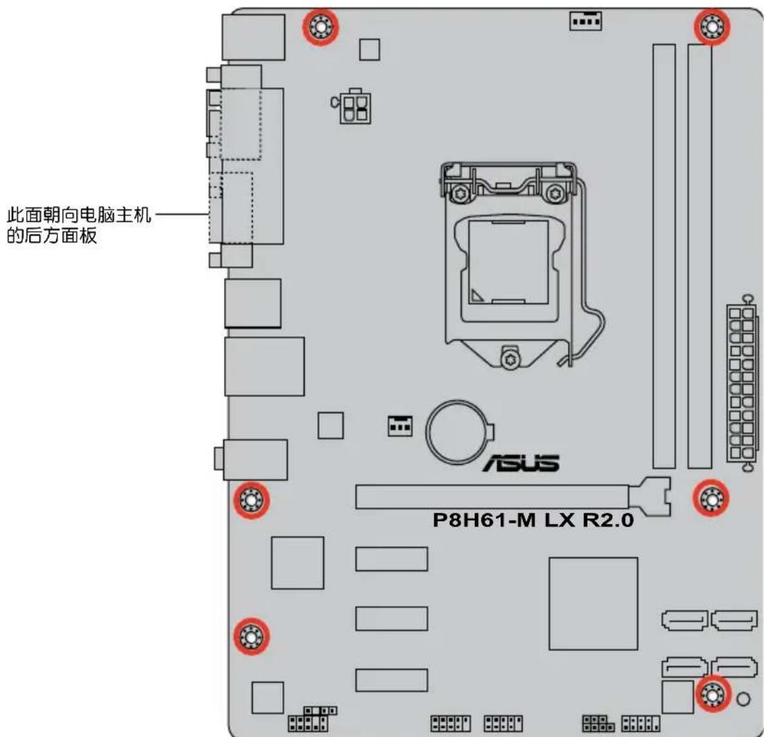 ASUS P8H61M LX PLUS R2.0 - 螺丝孔位 - 2