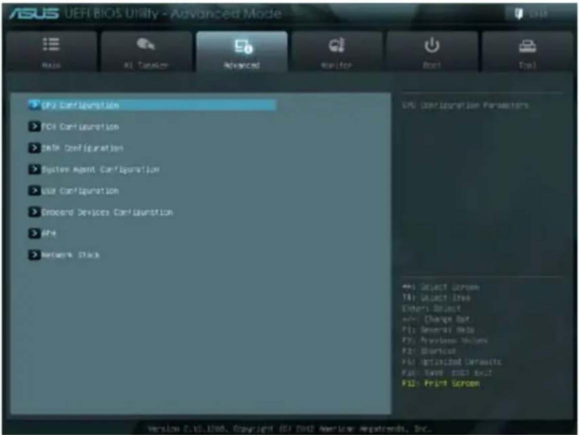 ASUS P8H61M LX PLUS R2.0 - 高级菜单（Advanced） - 2