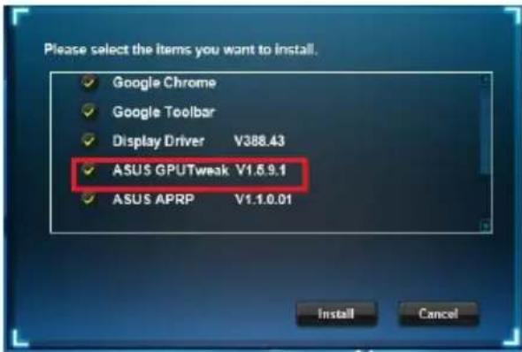 ASUS PHGTX1660O6G - Instalace nastroje ASUS GPU Tweak v operacním systemdu Windows® 10 / 8.1 / 8 / 7 (64 bitú) - 2