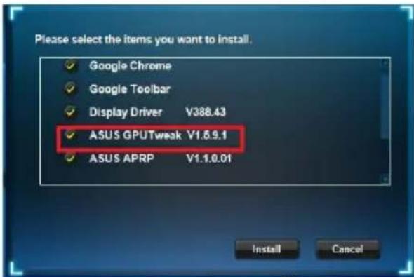 ASUS PHGTX1660O6G - Klichen Sie im Hauptmenu auf Install (Installieren). - 1