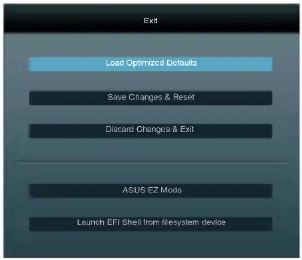 ASUS P8H61M LX3 PLUS R2.0 - 退出BIOS程序（Exit） - 1