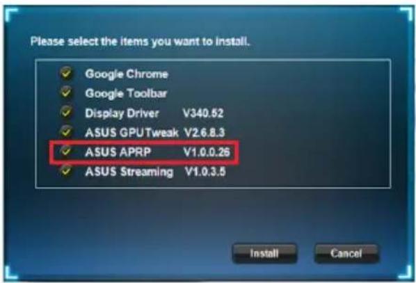 ASUS ROG STRIXGTX1080O8GGAMING - Instaliranje ASUS APRP u Windows ^® Vista / Windows ^® 7/8/8.1 (32/64 bita) - 2