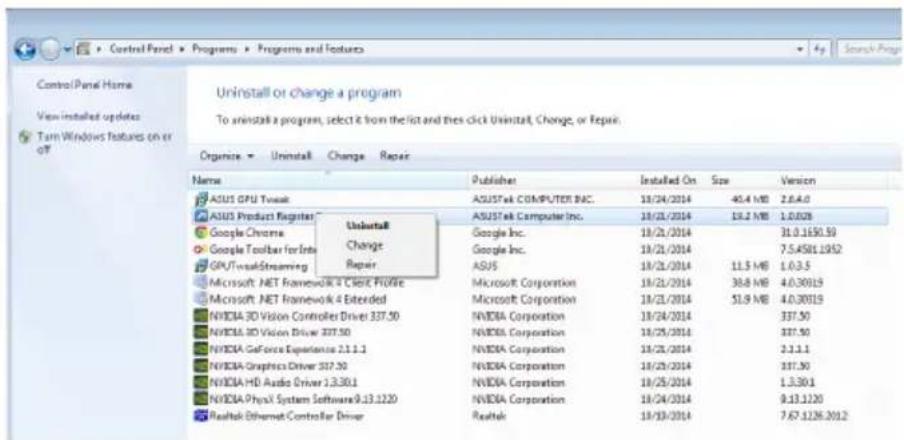 ASUS R72401GD3 - Uklanjanje ASUS APRP u Windows 8.1 / 8 / 7 / Vista - 1