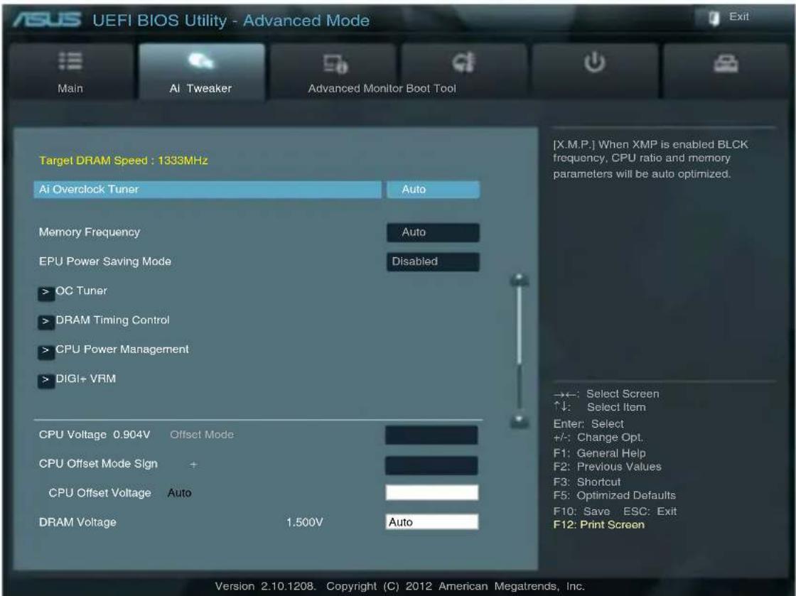 ASUS P8H61 PLUS R2.0 - Ai Tweaker 菜单(Ai Tweaker) - 3
