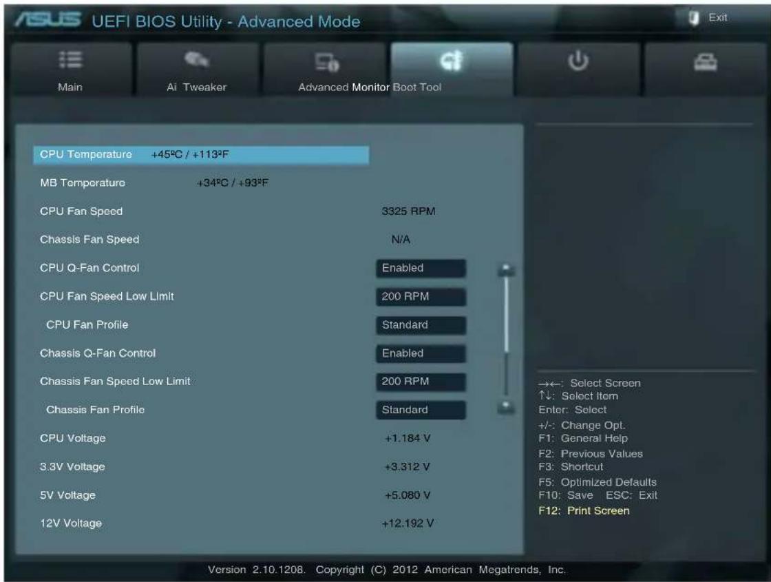 ASUS P8H61USB3 R2.0 - 监控菜单（Monitor） - 1