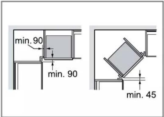 BOSCH CMA485GS0 - Installation dans un angle - 1