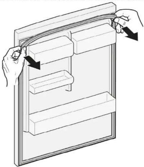 SIEMENS GS33VVWE0N - Retirer le joint de porte - 1