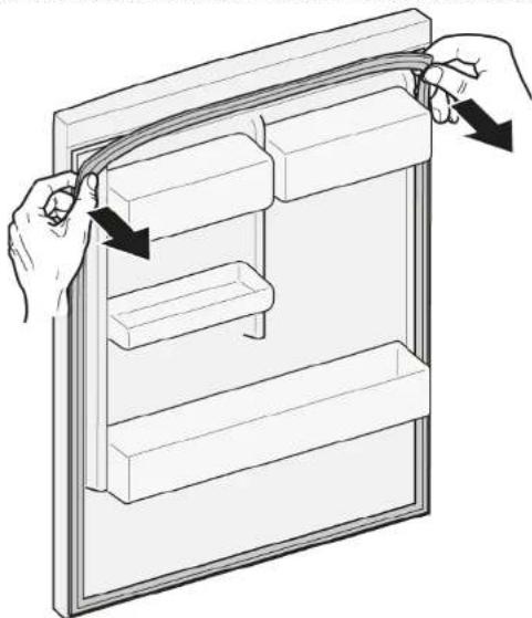 SIEMENS GS33VVWE0N - Retirar la junta de la puerta - 1