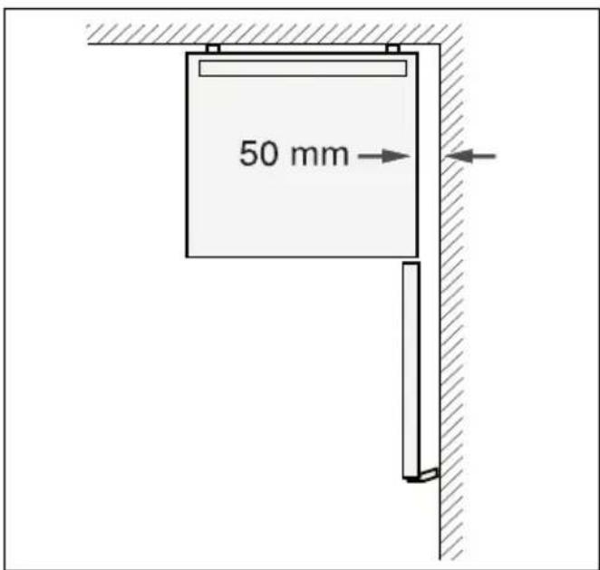 SIEMENS KG58VVLE0N - Distancia respectfully a la pared - 1