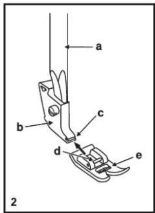 SINGER M3405 - Installation du bras amovible - 3