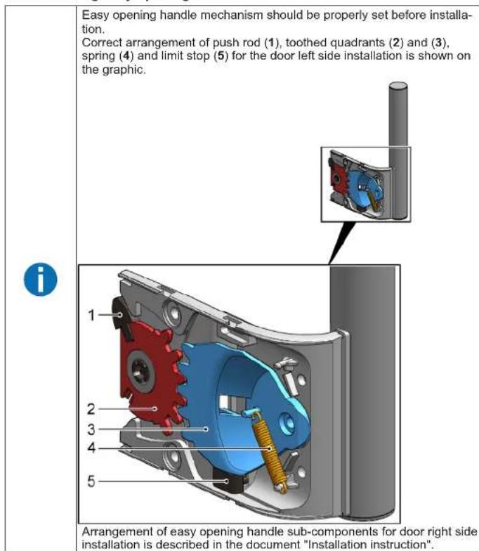 Profilo DF1033WEVV - Installing easy opening handle - 1