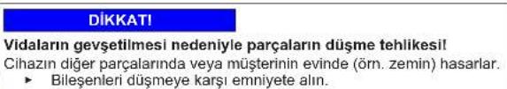 Profilo BD3056LFVN - Kapinin ust mentesesinin degistirilmesi (gostergeli kapi) - 10