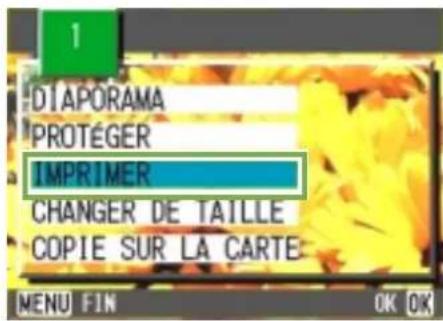 RICOH Caplio G3 - Paramétrage au format DPOF de l'image fixe affichée - 2