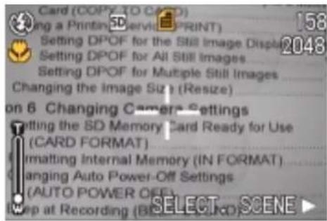 RICOH Caplio G3 - Changement de la taille de l'image pour les photos prises en mode TEXTE - 5
