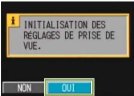 RICOH Caplio G3 - Retour aux réglages par défaut du Menu prise de vue (INITIALISER) - 4