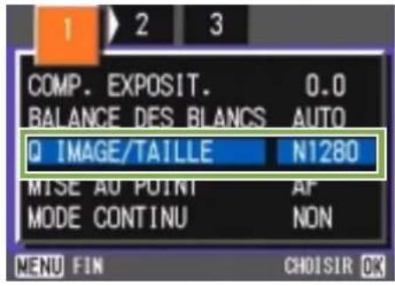 RICOH Caplio G3 - Modification du mode Qualité de l'image/ Format de l'image d'une image fixe - 2