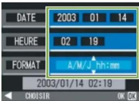 RICOH Caplio G3 - Réglage de la date et de l'heure (Réglage Date & Heure) - 4