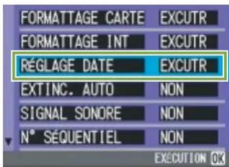 RICOH Caplio G3 - Réglage de la date et de l'heure (Réglage Date & Heure) - 3