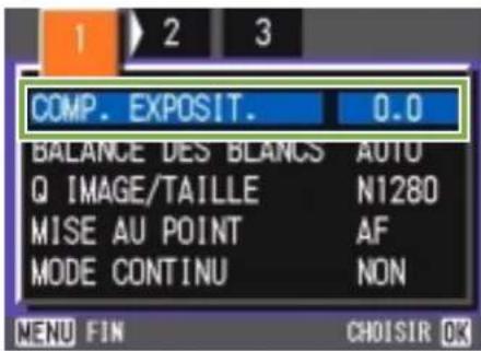 RICOH Caplio G3 - Modification du contraste de vos images fixes (NETTETÉ) - 3