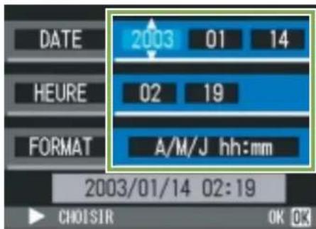 RICOH Caplio G3 - Réglage de la date et de l'heure (Réglage Date & Heure) - 2