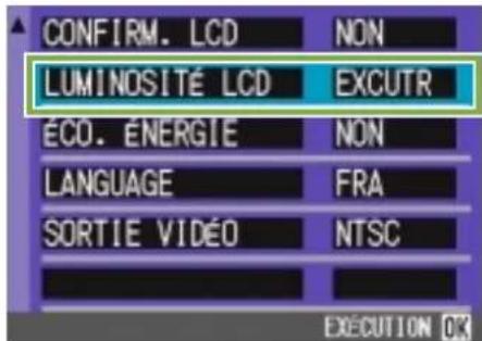 RICOH Caplio G3 - Réglage de la luminosité de l'écran LCD (LUMINOSITÉ LCD) - 2