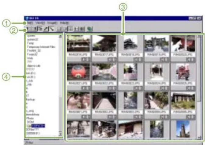 RICOH Caplio G3 - Modalités de visualisation de l'affichage en mosaïque - 1