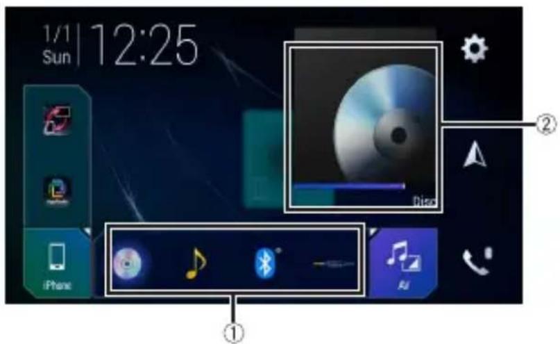 PIONEER AVICW6400NEX - Écran de menu supérieur - 1