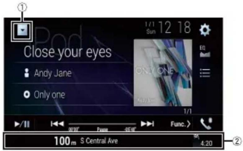 PIONEER AVICW6400NEX - Afficher l'écran de commande AV - 1