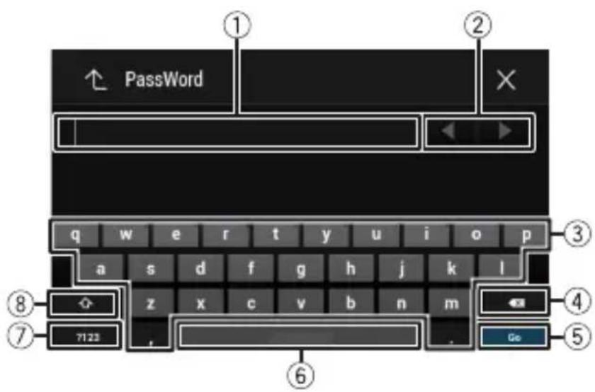 PIONEER AVICZ630BT - Utilisation du clavier sur l'écran - 1