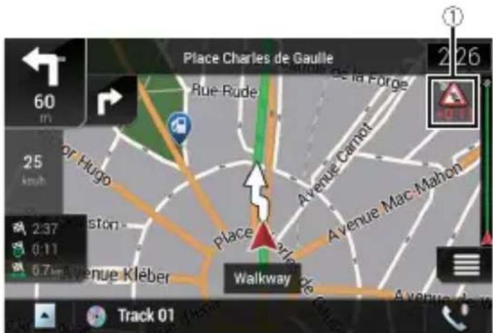 PIONEER AVICZ630BT - Icône de notification sur le traffic - 1