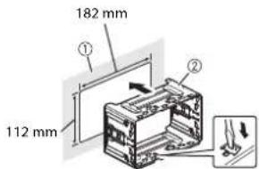 PIONEER AVICZ7330DAB - Installation avec le support - 1