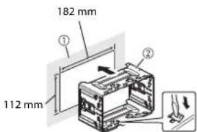 PIONEER AVICZ7330DAB - Instalación con el soporte - 1
