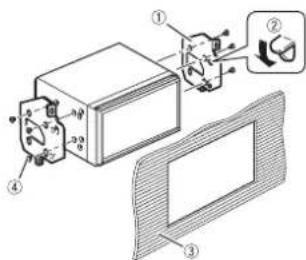 PIONEER AVICZ7330DAB - Fastening this product to the factory radio-mounting bracket. - 2