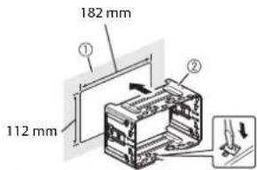 PIONEER AVICZ6210BT - Installation with the holder - 1