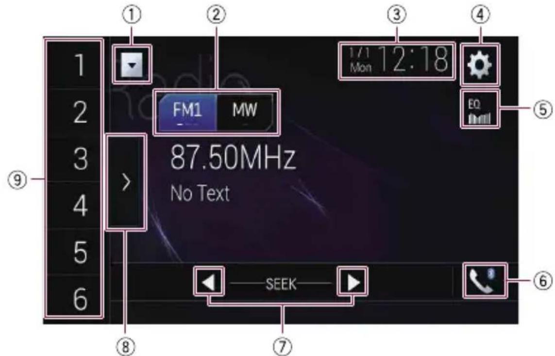 PIONEER AVICZ7110DAB - Using the radio - 1