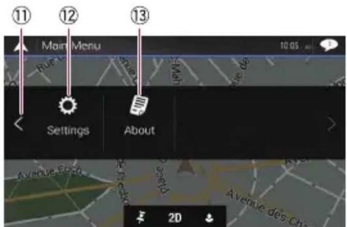 PIONEER AVICZ7110DAB - Comment utiliser les onglets du menu de navigation - 2