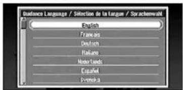 PIONEER CNDV30 - Sélectionnez la langue dans la liste. - 1