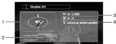 PIONEER CNDV30 - Sélectionnez "informations" dans le menu principal, puis sélectionnez "position actuelle" et "réception GPS". cliquez sur OK. - 1