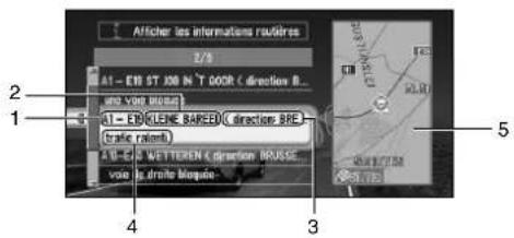 PIONEER CNDV30 - Sélectionnez les informations de la liste que vous désirez voir. - 1