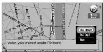 PIONEER CNDV30 - Suppression de l'itinéraire actuel et annulation du guidage sur l'itinéraire - 1