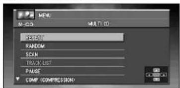 PIONEER CNDV30 - Affichage du multi-cd MENU - 1