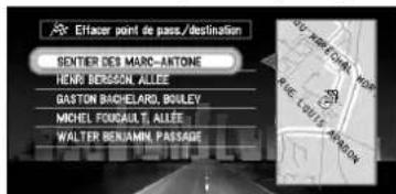 PIONEER CNDV30 - Suppression d'un point de passage de l'itinéraire - 2