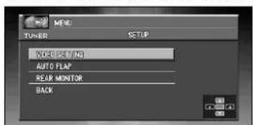 PIONEER CNDV30 - Affichage de la page SETUP MENU - 1