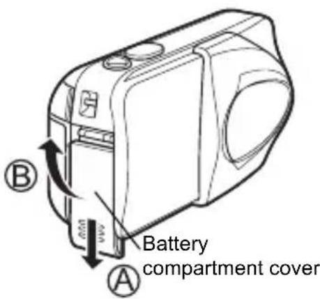 OLYMPUS Camedia D580 Zoom - LOADING THE BATTERIES - 1